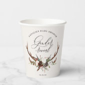 農家の素朴ジェンダーが赤ちゃんシャワーを明かす 紙コップ (裏面)