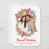 農家の結婚したクリスマス結婚発表 シーズンカード (正面)