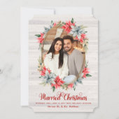 農家の結婚したクリスマス結婚発表 シーズンカード (正面)