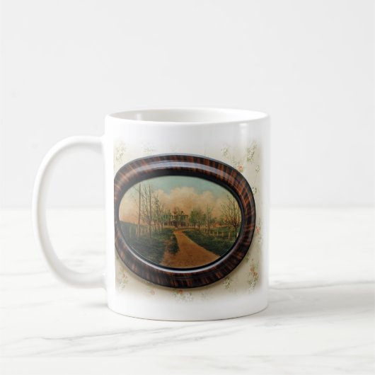 農家の絵画のマグ コーヒーマグカップ (左)