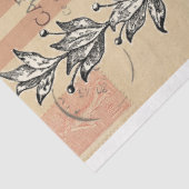 農家の羊と鶏の年老いたポストカードデコページ 薄葉紙 (詳細)