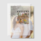 農家の花車スタンド市場のベビーシャワー ベラム紙招待状 (オフセット (カップル))