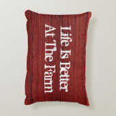 農家の赤い納屋の木の方がおもしろい暮らしが好い アクセントクッション (裏面(縦))