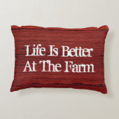 農家の赤い納屋の木の方がおもしろい暮らしが好い アクセントクッション (裏面)