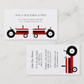 農家の農場の供給の農業の赤のトラクター 名刺 (正面/裏面)