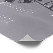 農家の風車コンクリ結婚ートの座席表 ポスター (角)