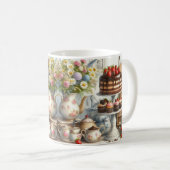 農家の食器と紅茶とケーキのセラミックマグ コーヒーマグカップ (正面右)