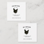 農家の鶏の卵を追加の名前の年の住所コンタ スクエア名刺 (正面/裏面)