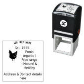 農家の鶏の卵を追加の名前の年の住所コンタ セルフインキングスタンプ (インサイチュ)