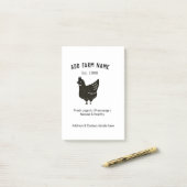 農家の鶏の卵を追加の名前の年の住所コンタ ポストイット (デスク上)