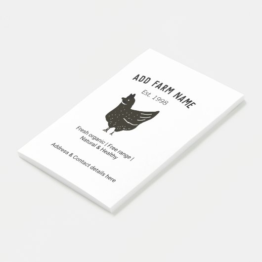 農家の鶏の卵を追加の名前の年の住所コンタ ポストイット (アングル)