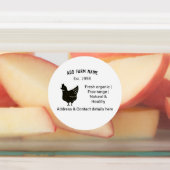 農家の鶏の卵を追加の名前の年の住所コンタ ラベル (貼付)