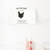 農家の鶏の卵を追加の名前の年の住所コンタ 横断幕 (インサイチュ)