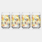 農家の鶏水彩チキン ガラス缶 (正面)