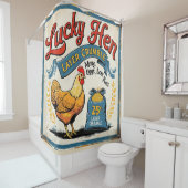 農家の鶏肉再食べ物を与え生 シャワーカーテン (インサイチュ)
