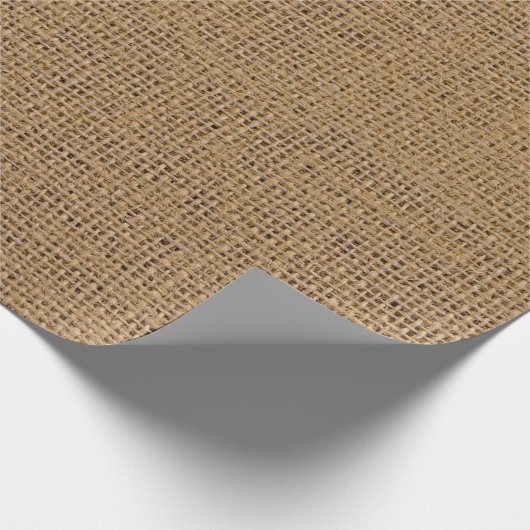 農家の黄褐色の穀物袋のラップ生地の素朴 ラッピングペーパー (角)