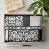 農家の黒と白のタイルパターンの切り離し 薄葉紙 (ギフト)