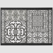 農家の黒と白のタイル家具のデコページ 薄葉紙 (正面)