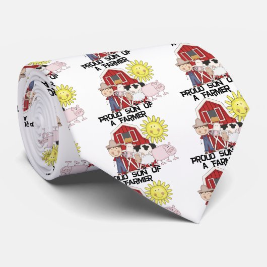 農家のTシャツおよびギフトの誇り高い息子 ネクタイ (ロール)