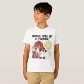 農家のTシャツおよびギフトの誇り高い息子 Tシャツ (正面フル)