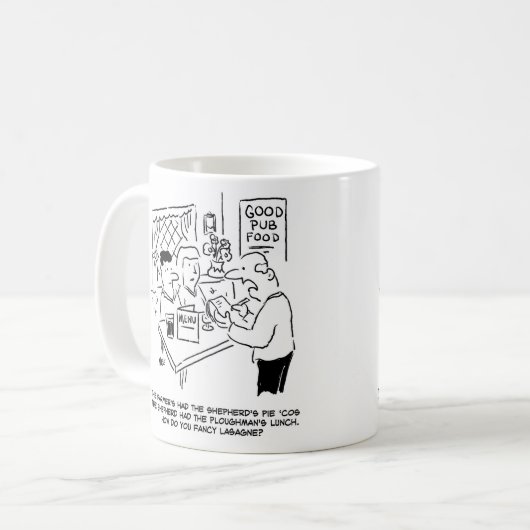 農家はシェパードのパイ コーヒーマグカップ (正面左)