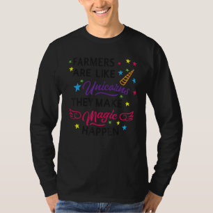 農家はユニコーンのように生活魔法Hapを作る Tシャツ