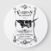 農家は大きい台所柱時計のあたりで販売します ラージ壁時計 (正面)