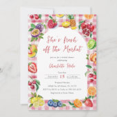 農家は市場から外れブライダルシャワー 招待状 (正面)