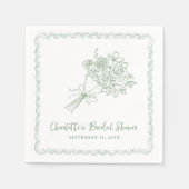 農家は市場から生まれブライダルシャワー スタンダードカクテルナプキン (正面)