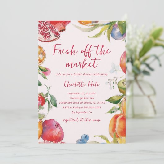 農家は市場から生まれブライダルシャワー 招待状 (スタンド正面)