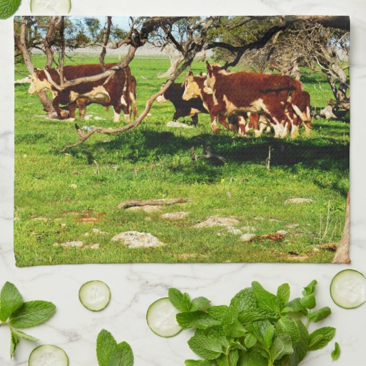 農家は牛が木を必要としていることに注意を払いなさい。 キッチンタオル (折り畳み)