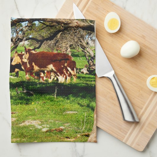 農家は牛が木を必要としていることに注意を払いなさい。 キッチンタオル (四つ折り)