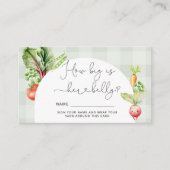 農家は野菜を売り出すママのおなか エンクロージャーカード (正面)