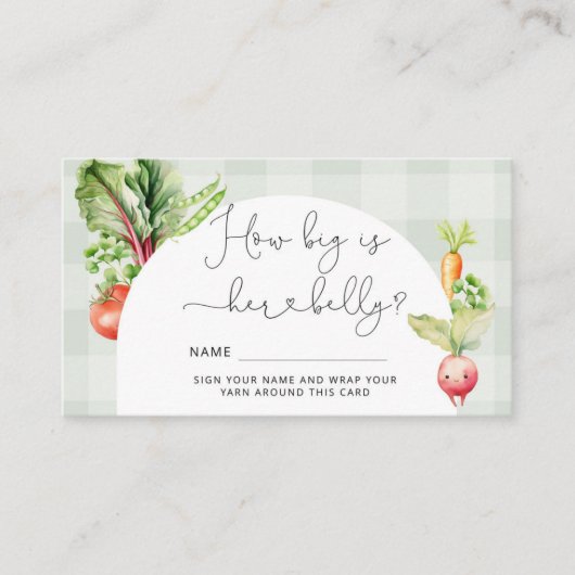 農家は野菜を売り出すママのおなか エンクロージャーカード (正面)