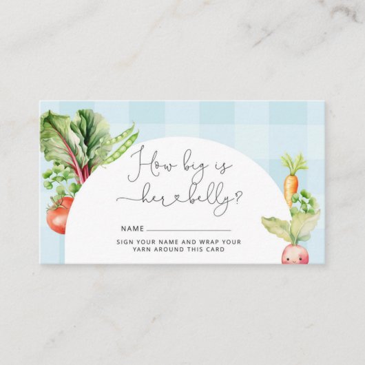 農家は野菜を売り出すママのおなか エンクロージャーカード (正面)