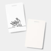 農家または庭師の線スケッチ バッジ (正面＆裏面)
