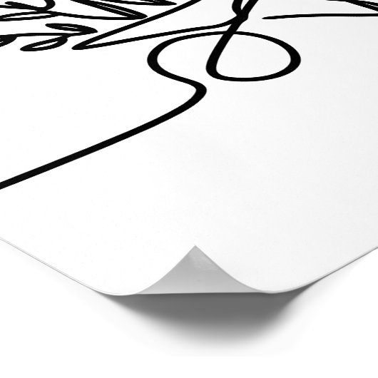 農家または庭師の線スケッチ ポスター (角)