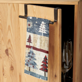 農家をテーマにしたクリスマスフロッシーの森 キッチンタオル