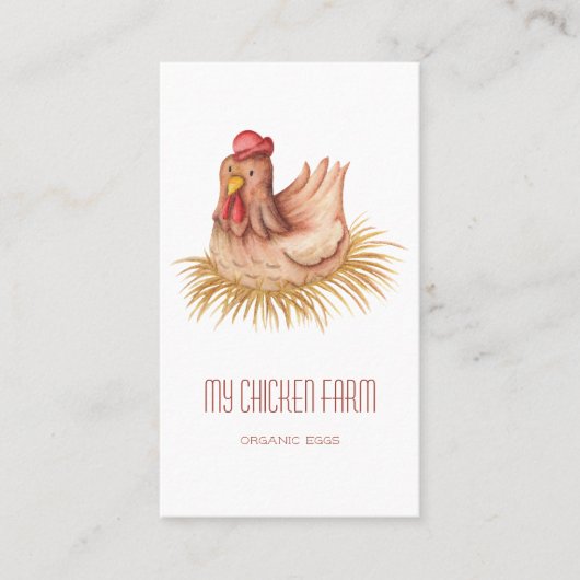 農家エッグサプライヤー水カラーヘンファーム 名刺 (正面)