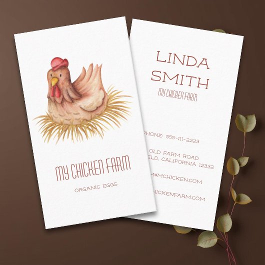 農家エッグサプライヤー水カラーヘンファーム 名刺