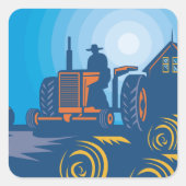 農家オンアトラクター スクエアシール (正面)