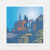 農家オンアトラクター スタンダードランチョンナプキン (正面)