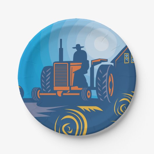農家オンアトラクター ペーパープレート (正面)