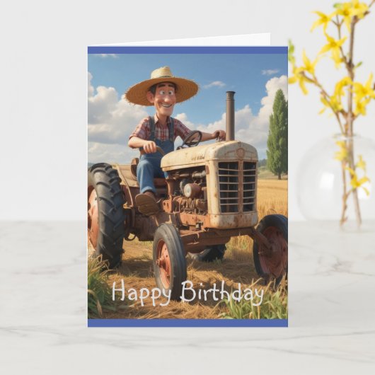 農家オントラクター カード (黄色い花)