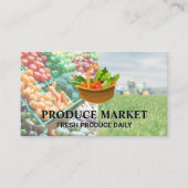 農家オントラクター |食料品店のプロデュース・スタンド 名刺 (正面)