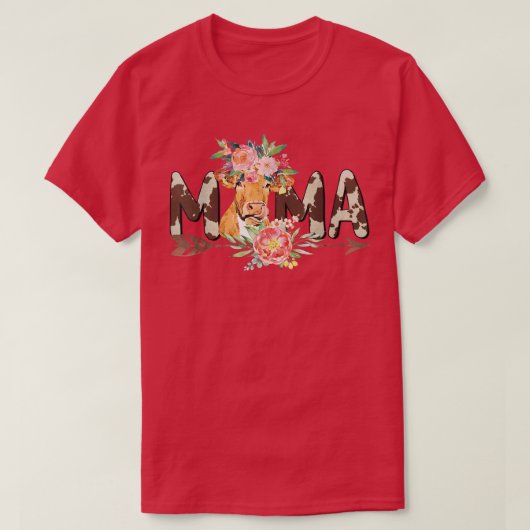農家カウママママ誕生日ファームカウマザー Tシャツ (デザイン正面)