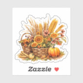 農家カゴ・オブ・カボチャ秋シール シール (シート)