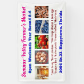 農家カスタム市場の写真広告のバナー 横断幕 (縦)