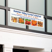 農家カスタム市場の写真広告のバナー 横断幕 (ビルの外側)