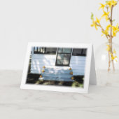 農家カボチャのグリーティングカー空白のド付きストープ カード (黄色い花)